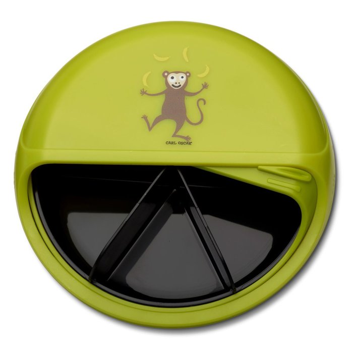 Ланч-бокс для перекусов Snack Disc Monkey лаймового цвета - купить Емкости для хранения по цене 3910.0