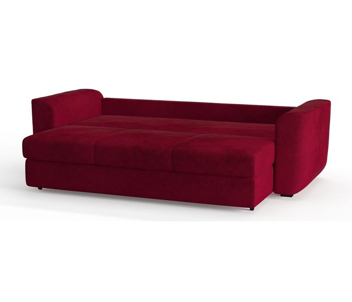 Диван-кровать Салтфорд в обивке из велюра бордового цвета - лучшие Прямые диваны в INMYROOM