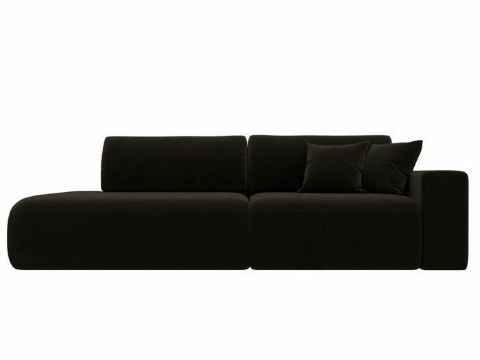 Диван-кровать Лига 036 Модерн темно-коричневого цвета с правым подлокотником - купить Прямые диваны по цене 72999.0