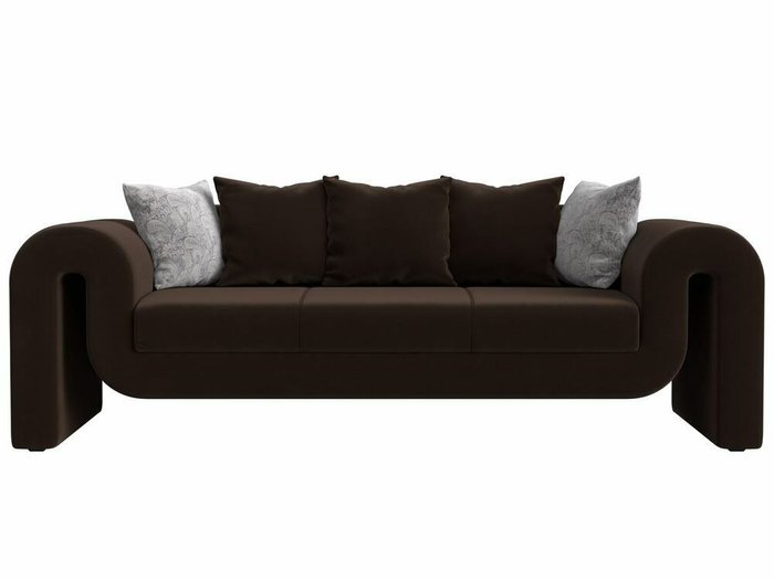 Прямой диван Волна коричневого цвета - купить Прямые диваны по цене 50999.0