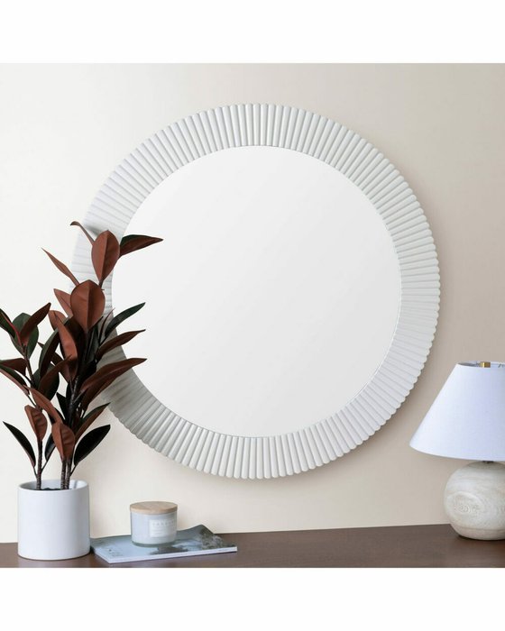 Настенное зеркало Джослин белого цвета - лучшие Настенные зеркала в INMYROOM