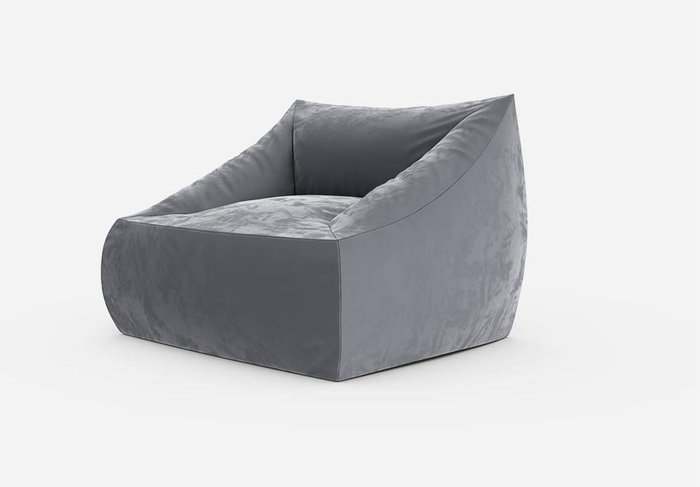 Кресло с подлокотниками Angle Velur Grey серого цвета Кресло с подлокотниками Angle Velur Grey серого цвета