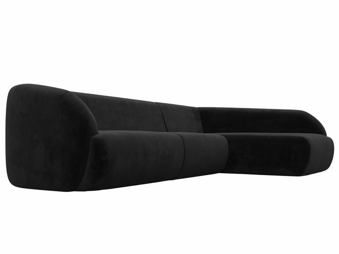 Угловой-диван Лига 041 черного цвета правый угол - лучшие Угловые диваны в INMYROOM