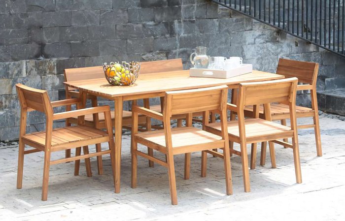 Cтол обеденный Andorra из акации - купить Садовые столы по цене 33750.0