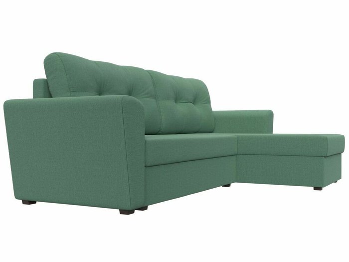 Угловой диван-кровать Амстердам лайт зеленого цвета правый угол - лучшие Угловые диваны в INMYROOM