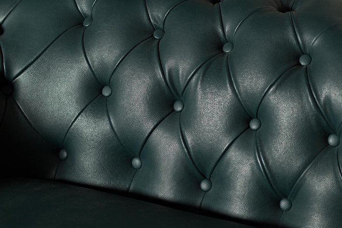 Диван кожаный двухместный зеленый - лучшие Прямые диваны в INMYROOM