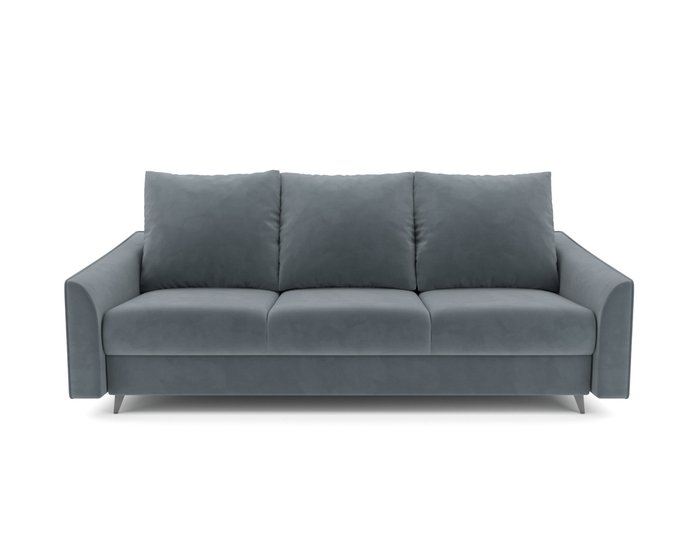 Прямой диван-кровать Уэльс серо-синего цвета - купить Прямые диваны по цене 41790.0
