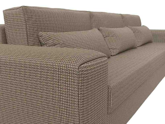 Прямой диван-кровать Лига 008 Long бежево-коричневого цвета - лучшие Прямые диваны в INMYROOM