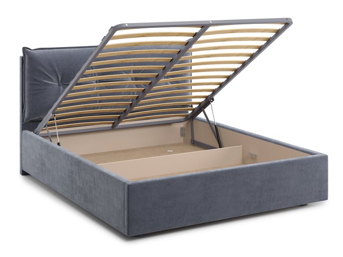 Кровать Cedrino 140х200 серого цвета с подъемным механизмом - лучшие Кровати для спальни в INMYROOM