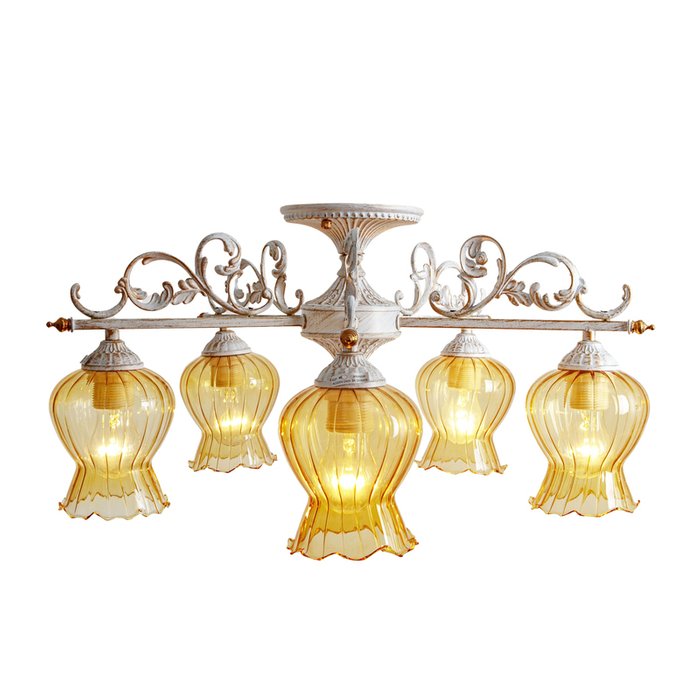 Потолочная люстра Aster SX703 (стекло, цвет желтый) Потолочная люстра Aster SX703 (стекло, цвет желтый)