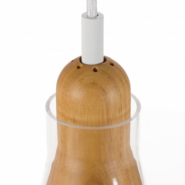Подвесной светильник Verre из стекла и дерева  - купить Подвесные светильники по цене 4532.0