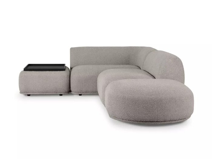 Угловой модульный диван Fabro М серо-бежевого цвета - лучшие Угловые диваны в INMYROOM