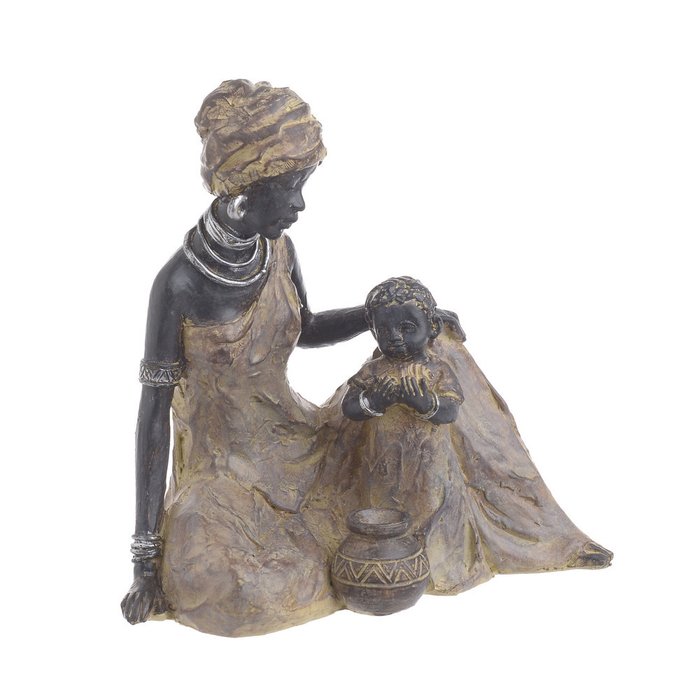 Статуэтка Афро черно-бежевого цвета