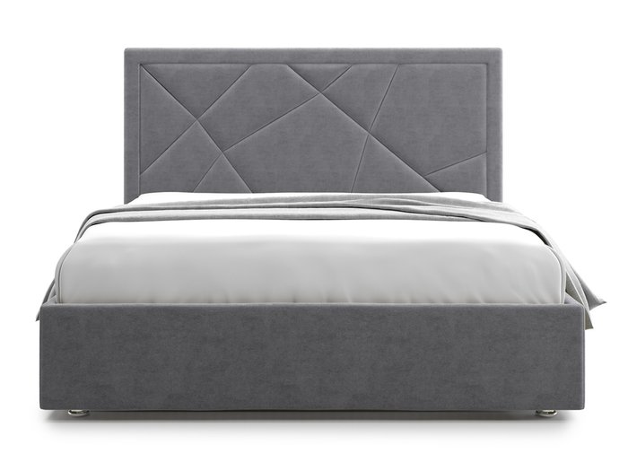 Кровать Premium Milana 3 160х200 серого цвета с подъемным механизмом - купить Кровати для спальни по цене 73400.0