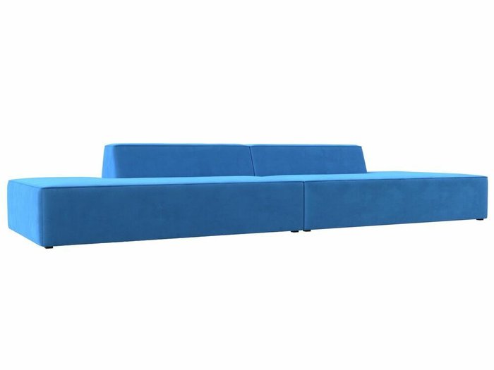 Прямой модульный диван Монс Лофт голубого цвета