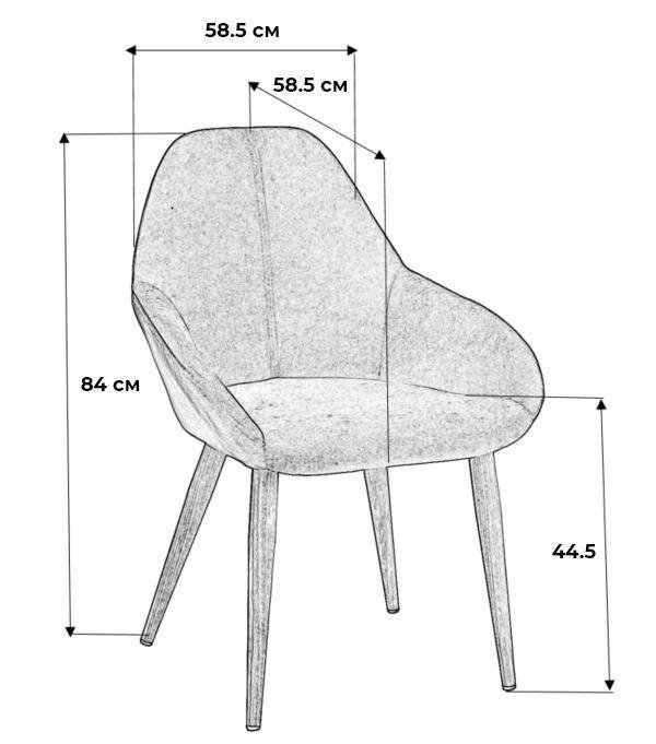 Стул Kent мятного цвета с черными ножками - купить Обеденные стулья по цене 10990.0