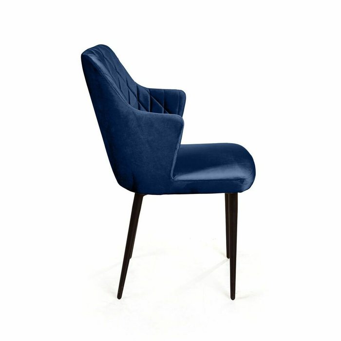 Стул с подлокотниками Hunt синего цвета  - лучшие Обеденные стулья в INMYROOM