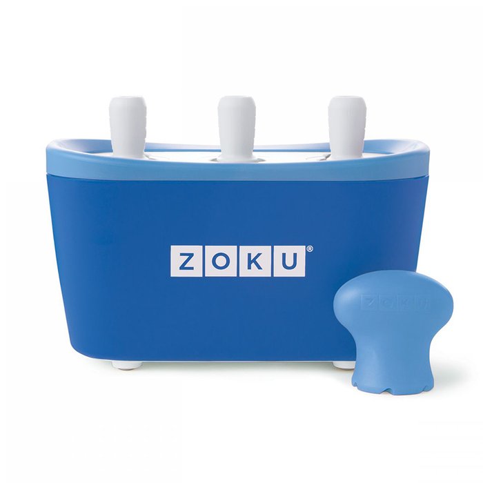Набор для приготовления мороженого Zoku  triple quick pop maker синий