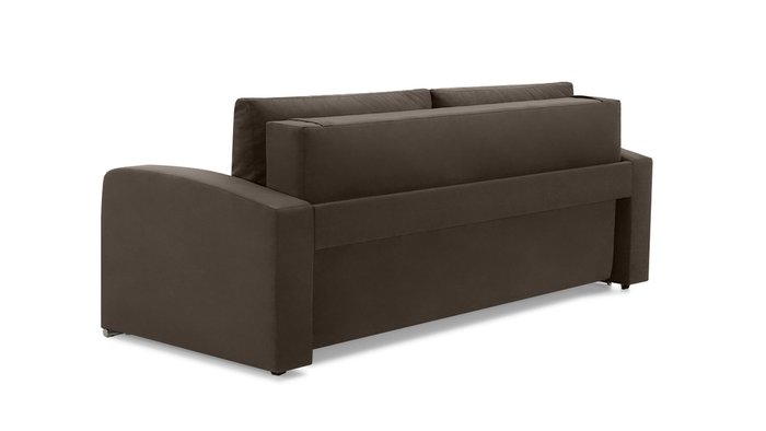 Прямой диван-кровать Окленд Лайт коричневого цвета - лучшие Прямые диваны в INMYROOM