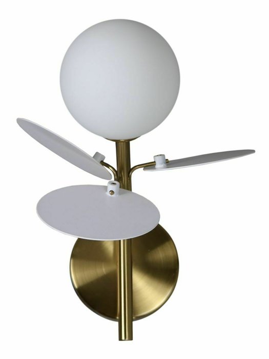 Настенный светильник Floret бело-бронзового цвета - купить Бра и настенные светильники по цене 6100.0