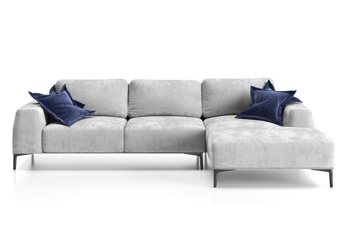 Угловой диван-кровать Cloud с оттоманкой серого цвета - купить Угловые диваны по цене 125800.0