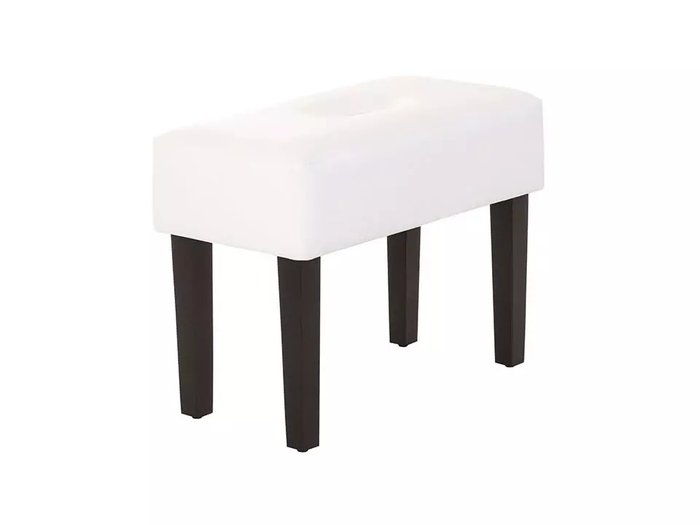 Пуф Handy белого цвета с черными ножками Пуф Handy белого цвета с черными ножками