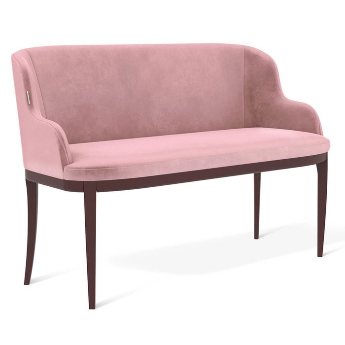 Обеденная группа из дивана и двух стульев розового цвета - купить Обеденные группы по цене 106815.0