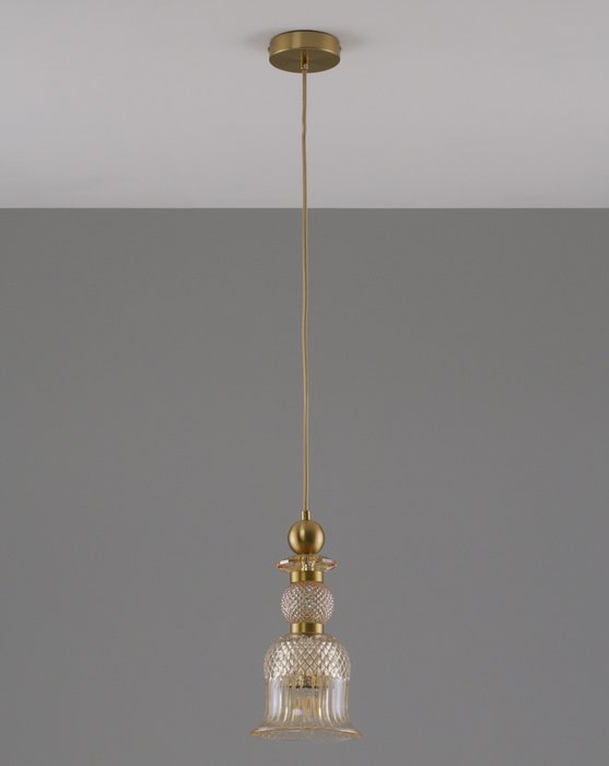 Подвесной светильник Glassy М бронзово-янтарного цвета - лучшие Подвесные светильники в INMYROOM