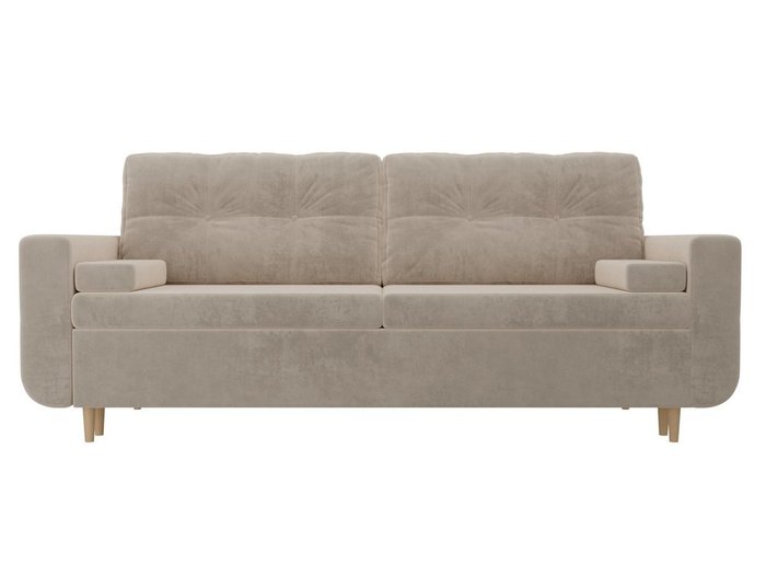 Прямой диван-кровать Кэдмон бежевого цвета - купить Прямые диваны по цене 42990.0