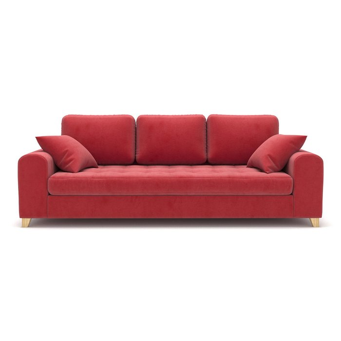 Диван-кровать Vittorio MT трехместный long красного цвета - купить Прямые диваны по цене 92900.0
