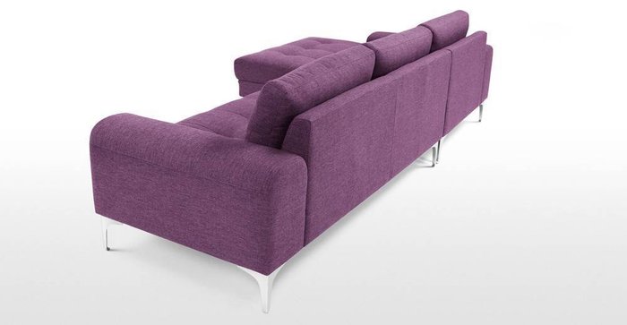 Диван Vittorio угловой левосторонний фиолетового цвета - купить Угловые диваны по цене 86900.0