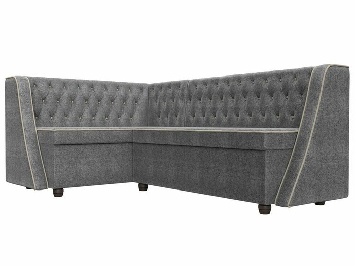 Кухонный угловой диван Лофт серого цвета левый угол - лучшие Угловые диваны в INMYROOM