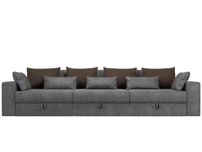 Прямой диван-кровать Мэдисон Long серо-коричневого цвета - купить Прямые диваны по цене 48990.0