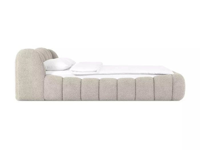 Кровать Litta 160х200 бежевого цвета без подъемного механизма - лучшие Кровати для спальни в INMYROOM Кровать Litta 160х200 бежевого цвета без подъемного механизма - лучшие Кровати для спальни в INMYROOM