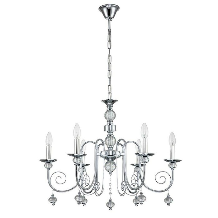 Подвесная люстра SHINE 678/6PL Chrome (металл, цвет хром) - купить Подвесные люстры по цене 13030.0 Подвесная люстра SHINE 678/6PL Chrome (металл, цвет хром) - купить Подвесные люстры по цене 13030.0