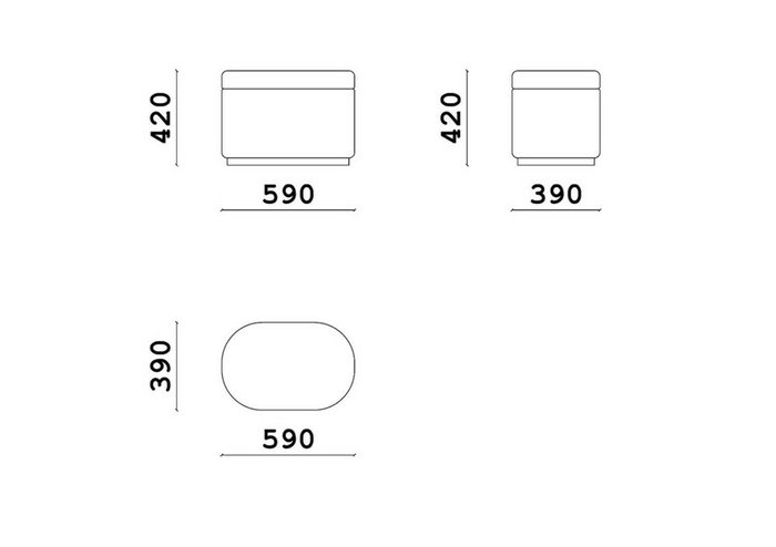 Пуф Oval белого цвета - купить Пуфы по цене 16500.0