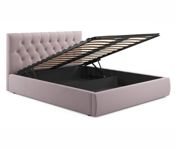Кровать Verona 140х200 с подъемным механизмом серо-розового цвета - лучшие Кровати для спальни в INMYROOM