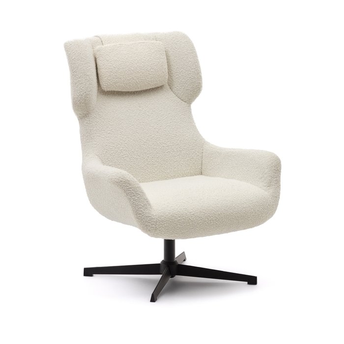 Вращающееся кресло Zalina белого цвета - купить Интерьерные кресла по цене 89990.0