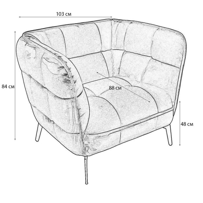 Кресло Осло Аква бирюзового цвета - лучшие Интерьерные кресла в INMYROOM