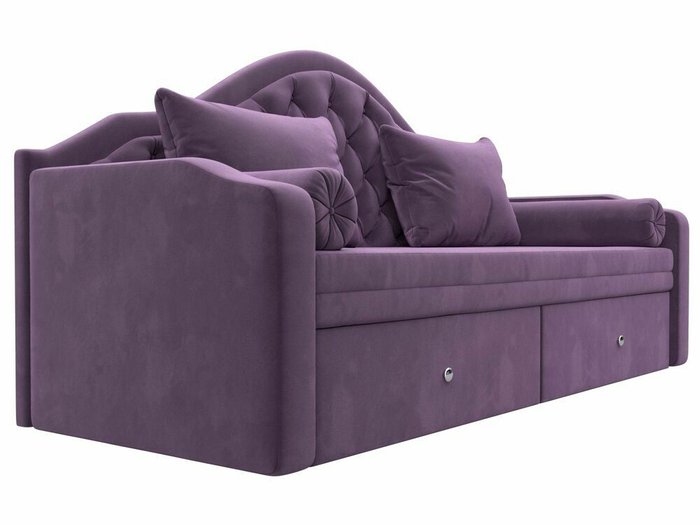 Прямой диван-кровать Сойер сиреневого цвета - лучшие Прямые диваны в INMYROOM