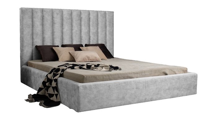 Кровать Kelly 160х200 серого цвета