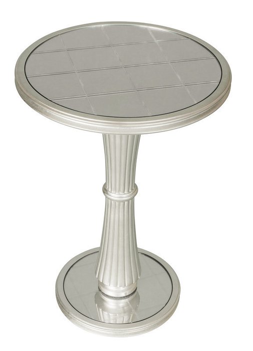 Приставной журнальный столик Florence с отделкой сусальное серебро - купить Кофейные столики по цене 53820.0