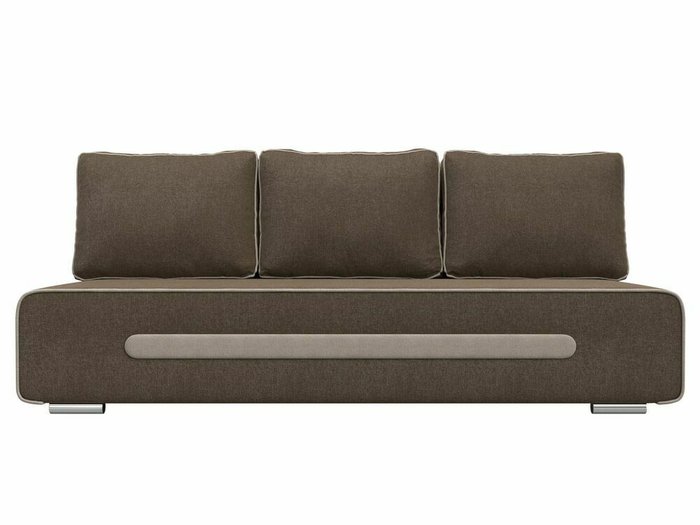 Прямой диван-кровать Приам коричневого цвета - купить Прямые диваны по цене 34999.0