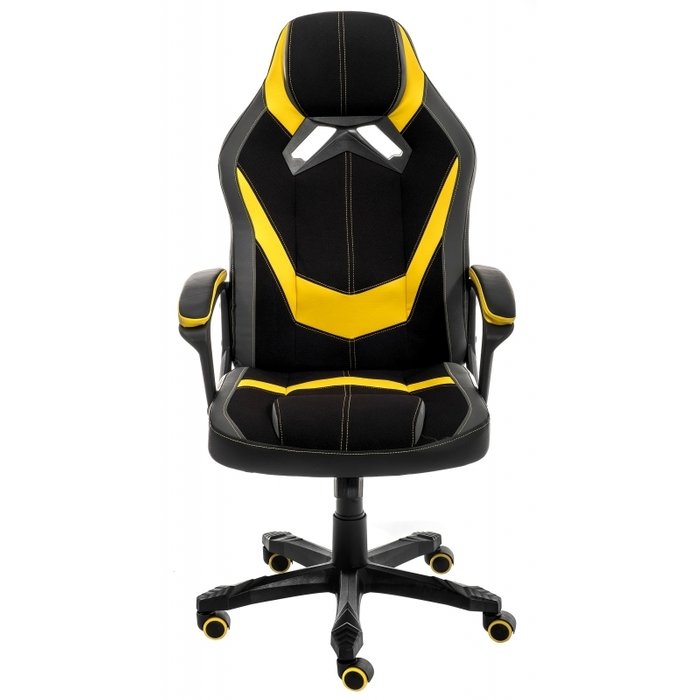 Компьютерное кресло Bens черное-серо-желтого цвета - купить Офисные кресла по цене 13320.0