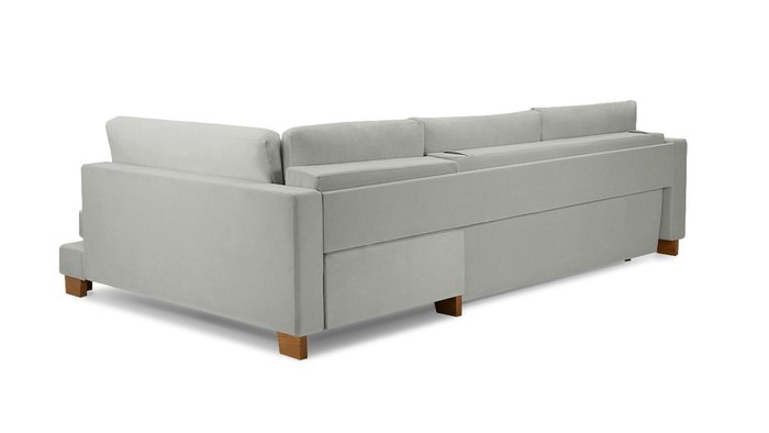 Угловой диван-кровать Дрезден светло-серого цвета - лучшие Угловые диваны в INMYROOM