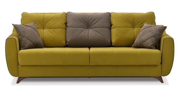 Диван-кровать Ланс желтого цвета - купить Прямые диваны по цене 27900.0