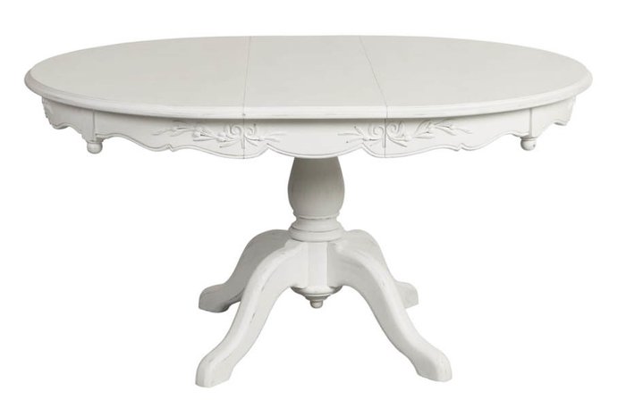 Обеденный раздвижной стол Марсель белого цвета - лучшие Обеденные столы в INMYROOM