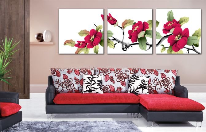 Декоративная картина: Китайские цветы - купить Принты по цене 3890.0