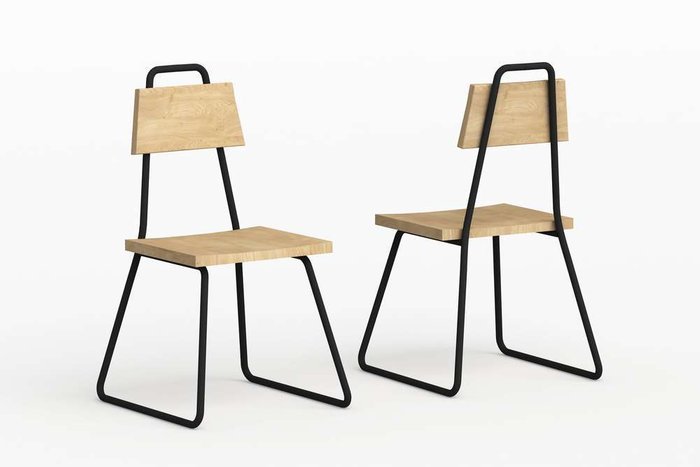 Стул Bauhaus бежевого цвета на темно-сером каркасе - купить Обеденные стулья по цене 10400.0