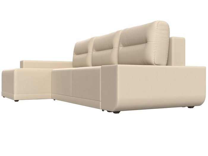 Угловой диван-кровать Чикаго бежевого цвета (экокожа) левый угол - лучшие Угловые диваны в INMYROOM